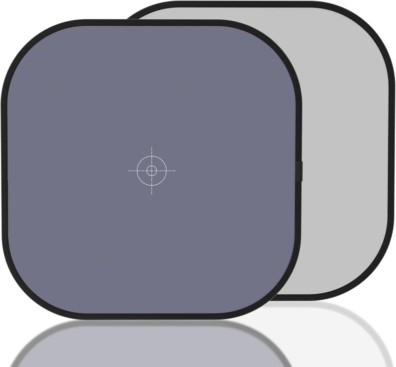 Reflex Camera 24x24 (60x60cm) Foldable Double Sided White Balance 18% Grey Card - Portable Gray Reference Reflector for Photo & Camera Colour Correction - Achieve Accurate White Balance in Every Shot - Image 1